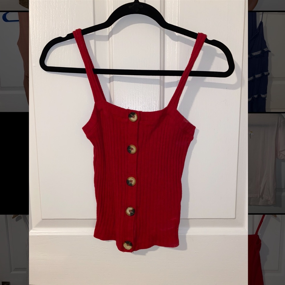Red tank top